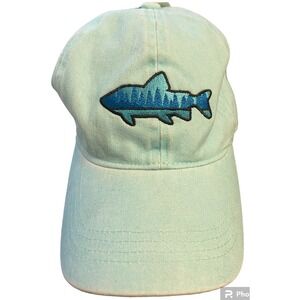 Falls Creek Aqua Adjustable Baseball Cap Hat Fish  NWT. REALLY CUTE CAP